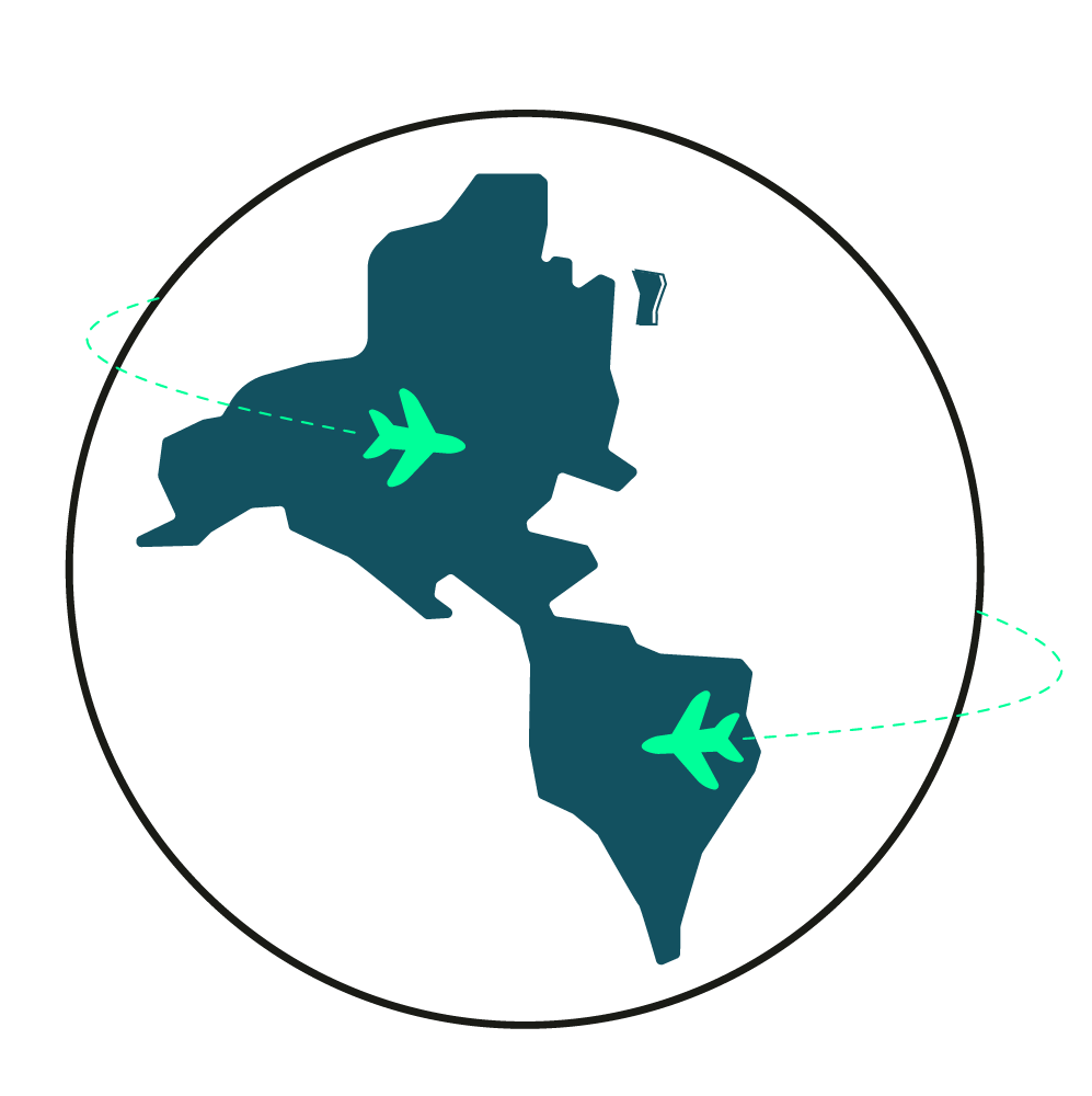 ilustração de globo com aviões