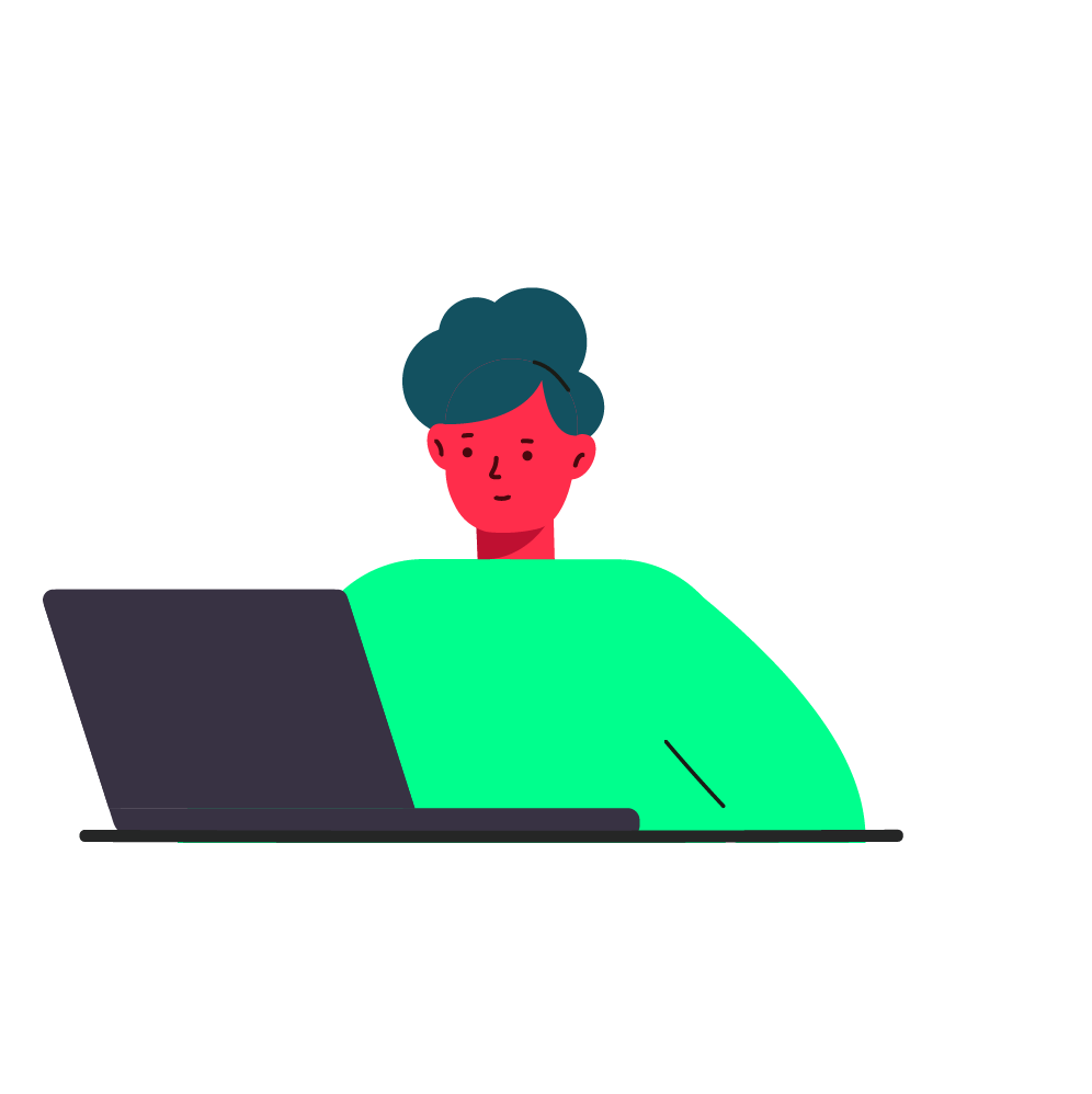 ilustração de pessoa olhando no computador